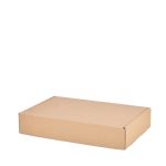 تصویر یک عدد جعبه کیبوردی کرافت درب بسته مدل لپ تاپی جنس مقوا 3 لایه روکش جنس کرافت; سایز جعبه: طول:26 سانتیمتر; عرض: 17 سانتیمتر; ارتفاع:5; سانتیمتر می باشد