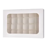jabeha white chocolat box with 6 dividers 27×18×5