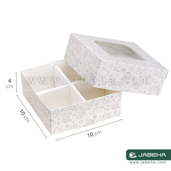 jabeha white cookie box 10×10×4 D2