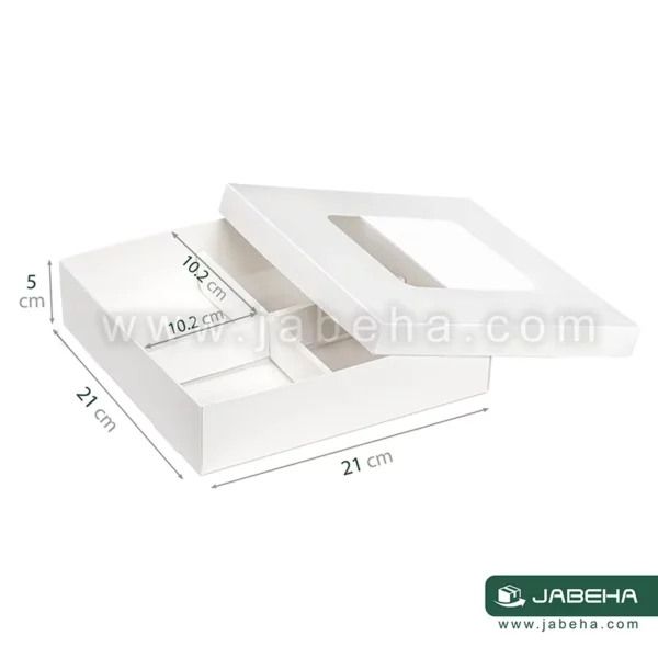 jabeha white cookie box 21×21×5 d