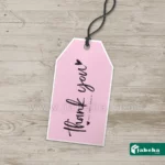 تگ آویز thank you صورتی 5 × 9