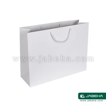 تصویر یک عدد شاپینگ بگ سفید . فروش توسط فروشگاه جعبه ها