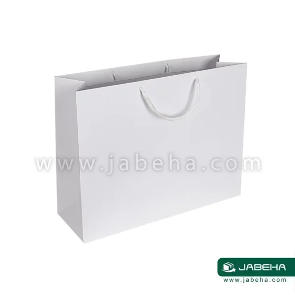 تصویر یک عدد شاپینگ بگ سفید . فروش توسط فروشگاه جعبه ها