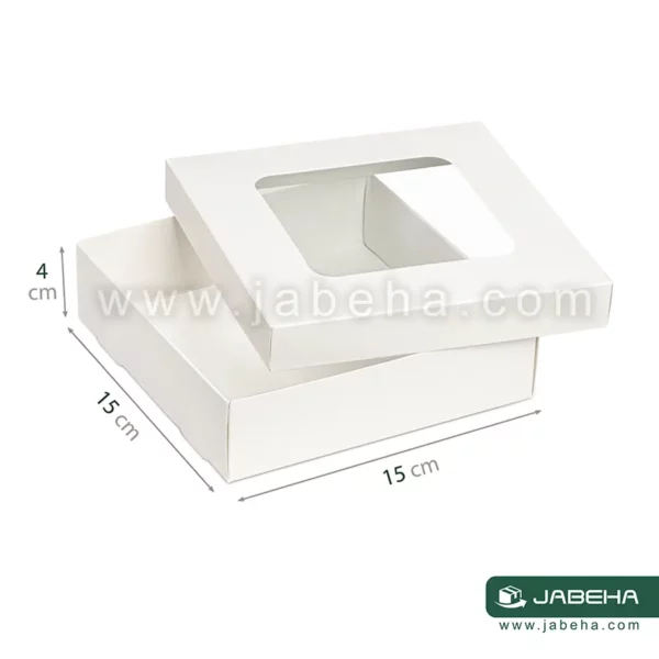 jabeha white cookie box 15×15×4 b