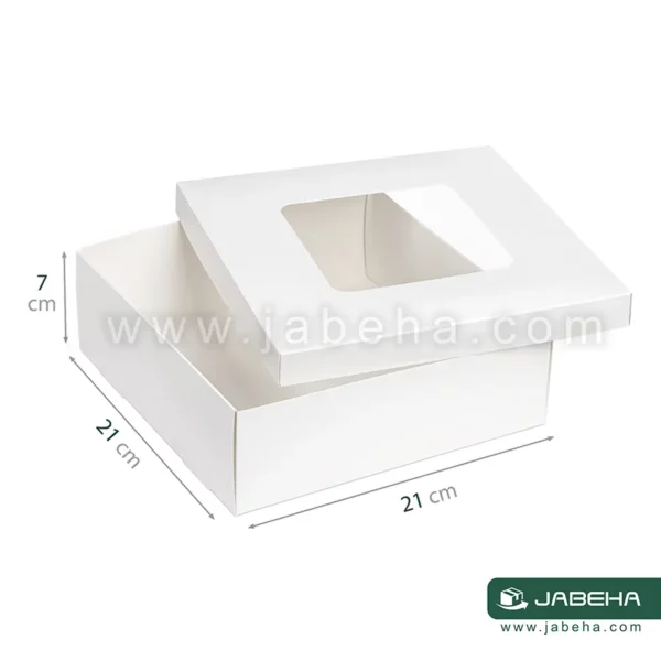 jabeha white cookie box 21×21×7 b